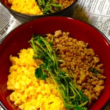 麺つゆで簡単そぼろ丼★